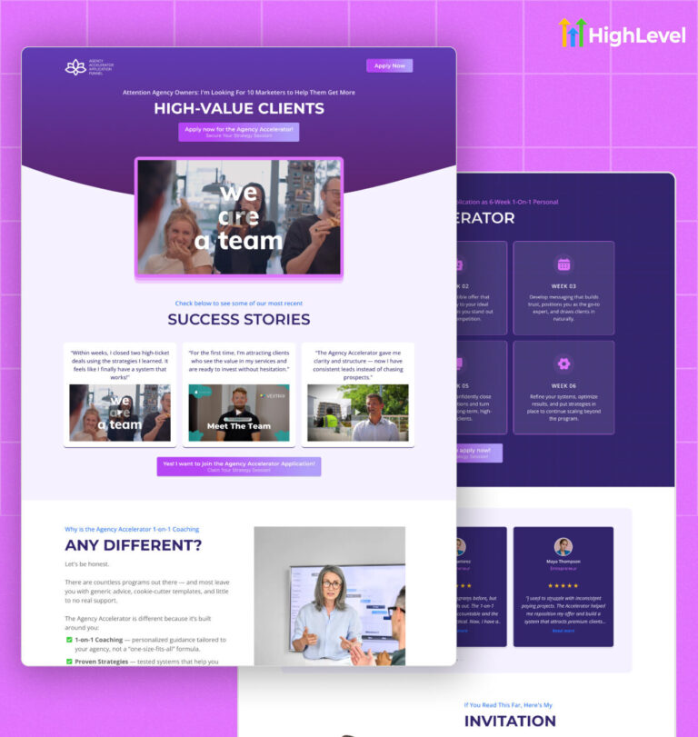 Agency GoHighLevel Template 768x811