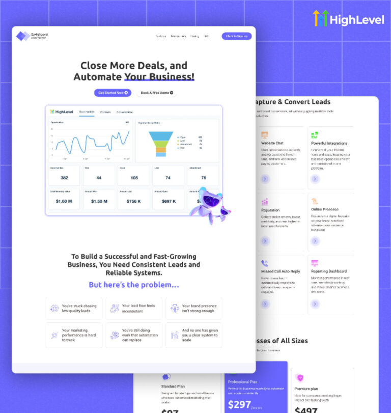 GoHighLevel SAAS Website Template 768x811